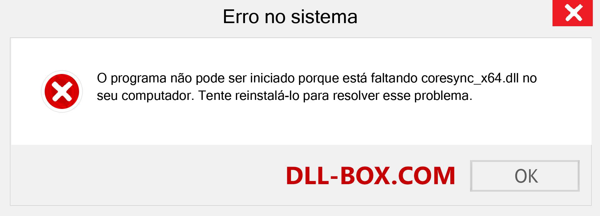 Arquivo coresync_x64.dll ausente ?. Download para Windows 7, 8, 10 - Correção de erro ausente coresync_x64 dll no Windows, fotos, imagens